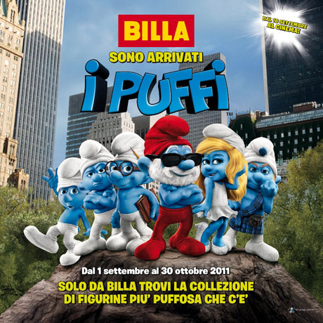 Billa, il back to school inizia con i Puffi