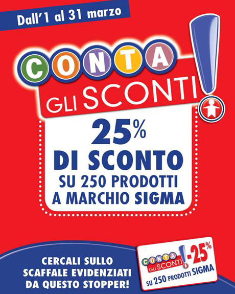 Sigma, scatta “Conta gli sconti”