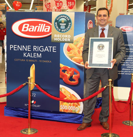 Barilla, scatola di pasta da Guinness in Turchia