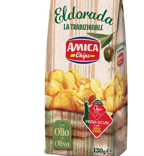 Amica Chips, new look per Eldorada in promozione autunnale
