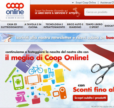 Coop, al via l’e-commerce per 7mila item non food