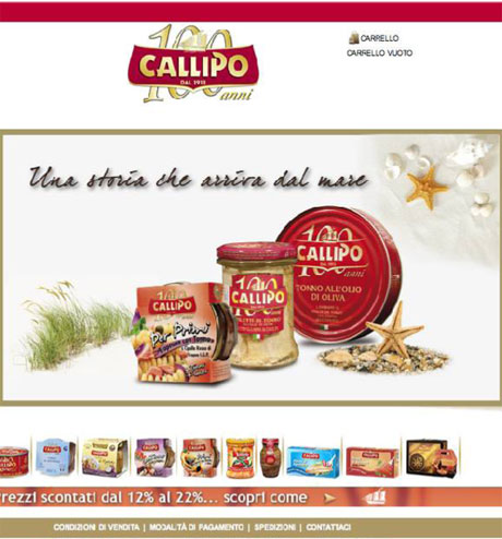 Callipo apre il suo e-shop