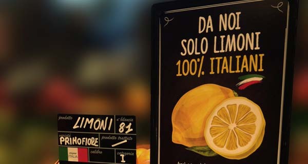 Unes sceglie solo limoni di origine italiana