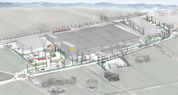 Il progetto del polo logistico di Conad del Tirreno a Montopoli (Pi)