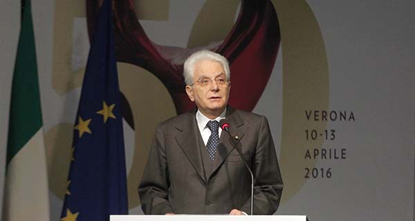 Sergio Mattarella inaugura il 50° Vinitaly