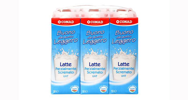 Latte Parzialmente Scremato UHT Leggero 1 l Conad | Conad