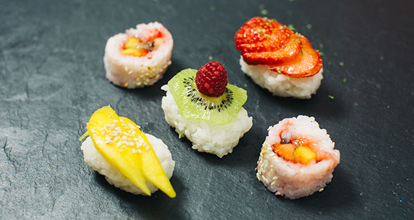 Ecco Frushi, il sushi con frutta al posto del pesce