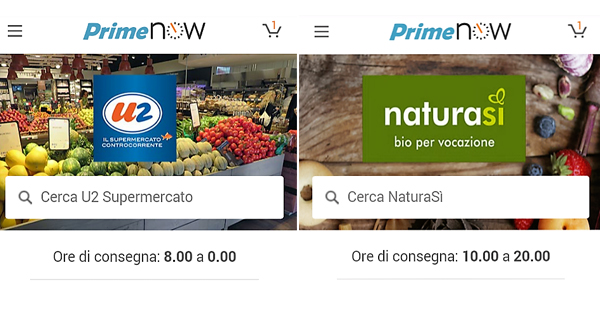 Unes e NaturaSì, consegne flash con Amazon Prime