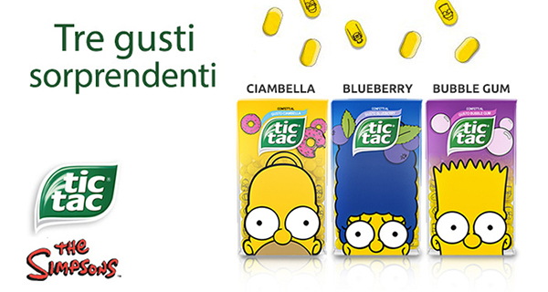 Arrivano i Simpson sulle confezioni Tic Tac