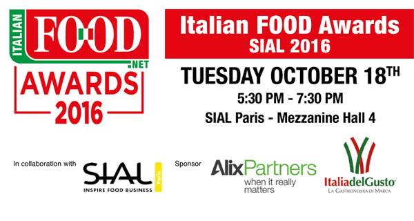 Italian Food Awards, a SIAL Paris la prima edizione
