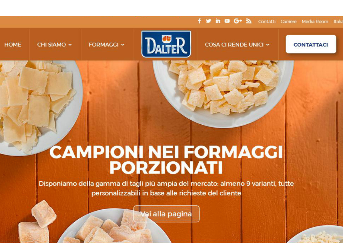 Dalter Alimentari, un nuovo look sul web