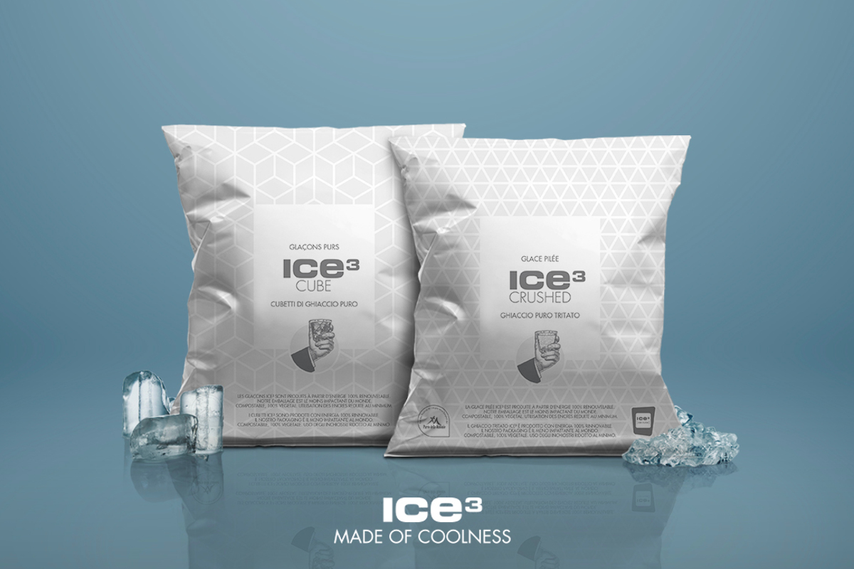 Ghiaccio alimentare: ICECUBE lancia la linea green  con il packaging meno impattante al mondo