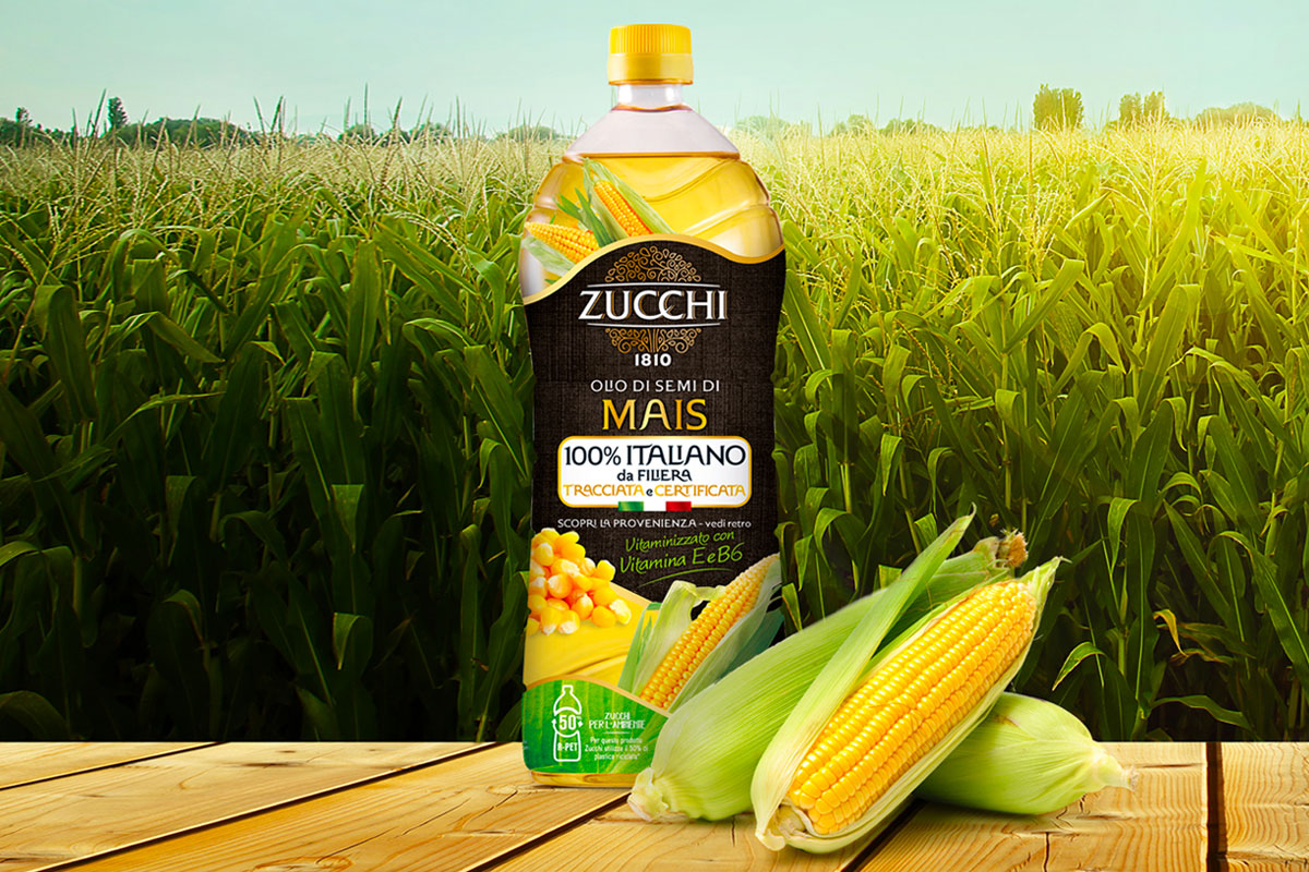 A firma Zucchi l’olio di semi di mais 100% italiano, da filiera tracciata