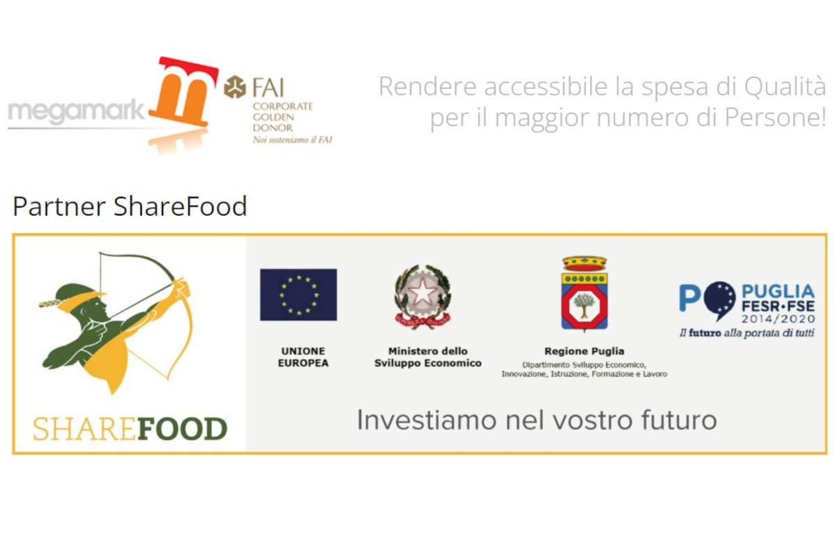 Spreco alimentare, Megamark partner del progetto ShareFood