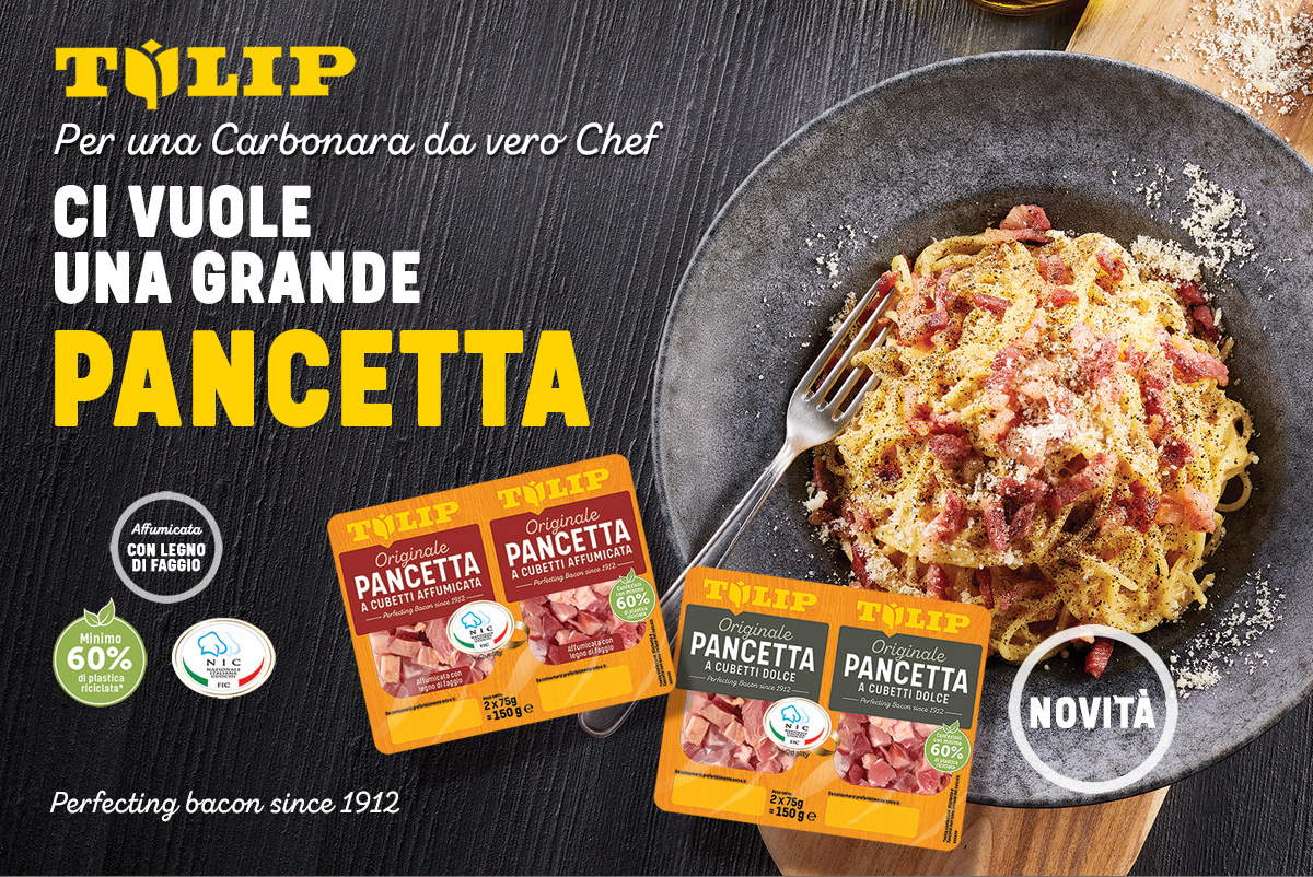 Da Tulip arriva la pancetta “per una carbonara da vero chef”