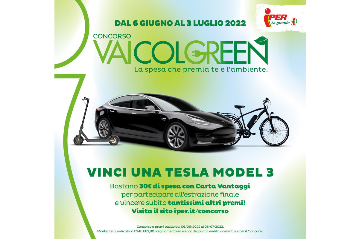 Iper La grande i lancia Vai col green, concorso per la mobilità sostenibile