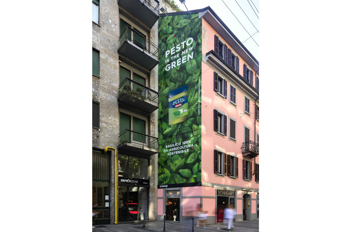Barilla, a Milano un murale dedicato al pesto sostenibile