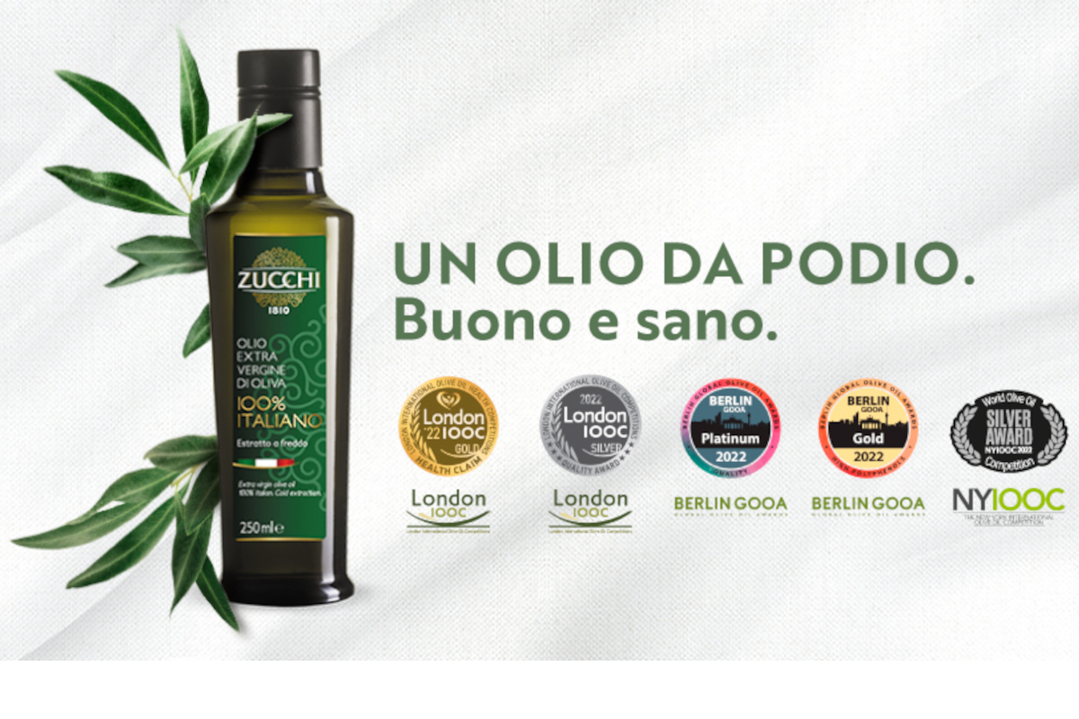 Tre riconoscimenti internazionali per l’olio extra vergine di oliva Zucchi 100% Italiano