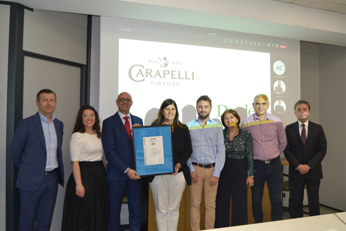 A Carapelli Firenze la certificazione Rifiuti Zero di Aenor