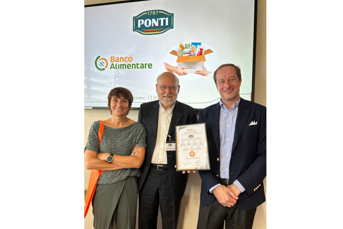 Banco Alimentare, a Ponti l’attestato “We Save and Care”