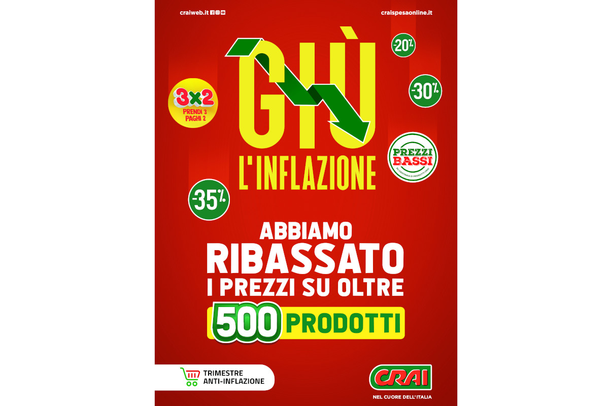 Crai, al via l’operazione “Giù l’inflazione”