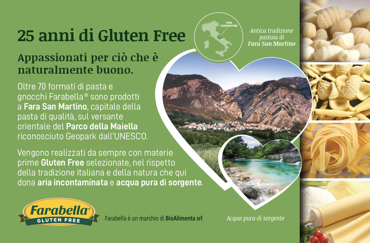 BioAlimenta: con il brand Farabella, 25 anni di gluten free