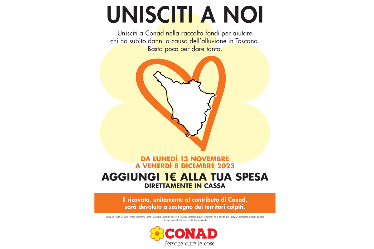 Toscana, Conad Nord Ovest a fianco delle comunità colpite dall’alluvione